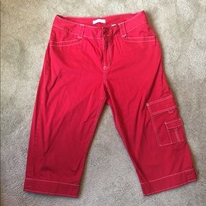 Red Capris SIZE 10 -Coldwater Creek